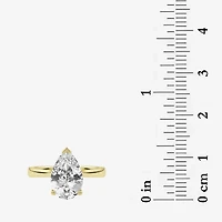 Grown Gorgeous (F, Vs2) Womens 2 1/4 CT. Lab White Diamond 14K Gold Pear Solitaire Engagement Ring