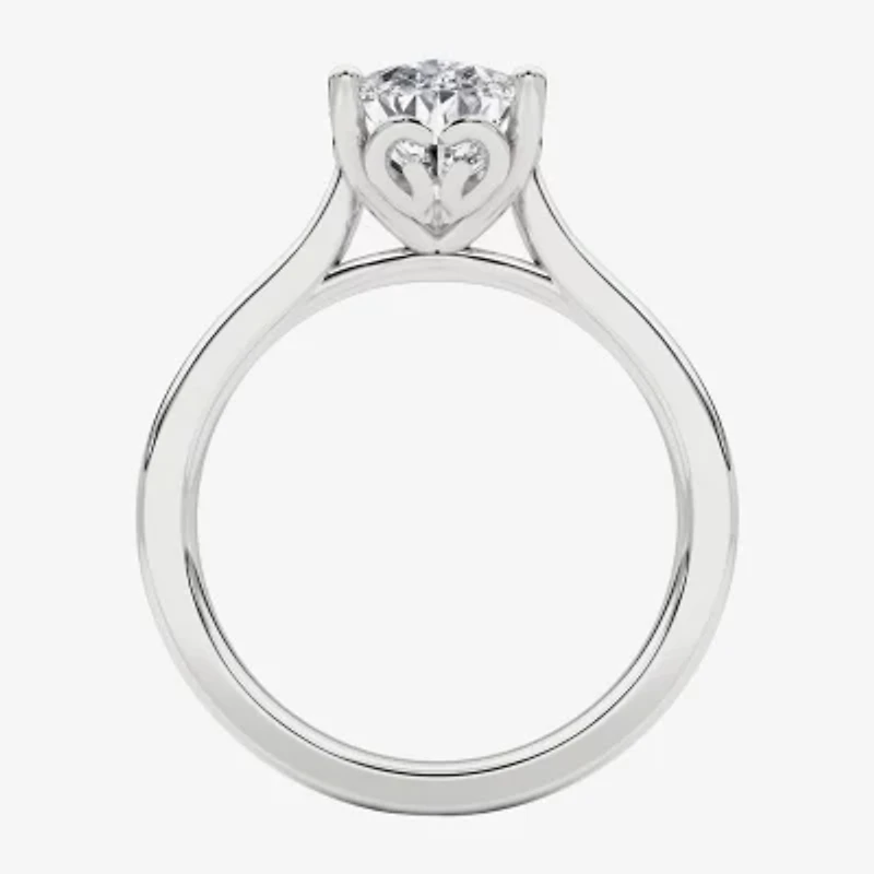 Grown Gorgeous (F, Vs2) Womens 2 1/4 CT. Lab White Diamond 14K Gold Pear Solitaire Engagement Ring
