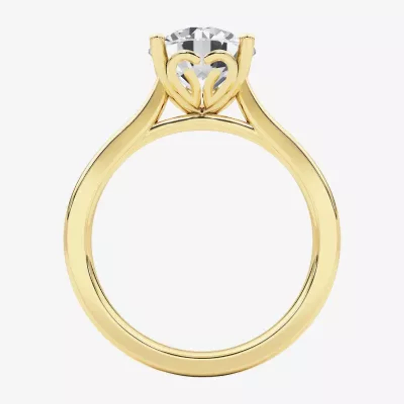 Grown Gorgeous (F,Vs2) Womens 2 1/4 CT. T.W. Lab White Diamond 14K Gold or Platinum Round Solitaire Engagement Ring