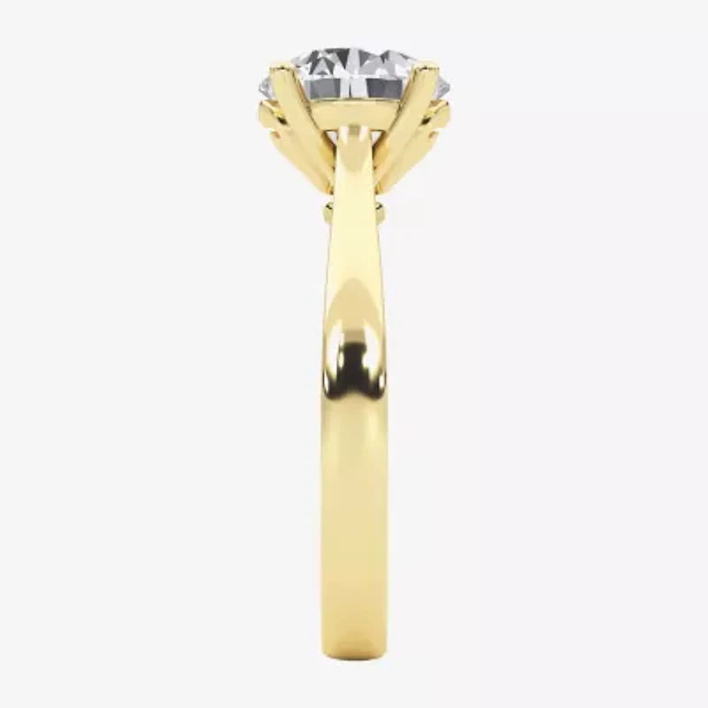 Grown Gorgeous (F,Vs2) Womens 2 1/4 CT. T.W. Lab White Diamond 14K Gold or Platinum Round Solitaire Engagement Ring