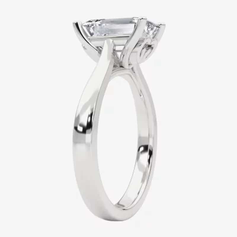 Grown Gorgeous (F, Vs2) Womens 2 1/4 CT. T.W. Lab White Diamond 14K Gold or Platinum Radiant-cut Solitaire Engagement Ring