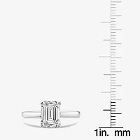 Grown Gorgeous (F, Vs2) Womens 2 1/4 CT. T.W. Lab White Diamond 14K Gold or Platinum Emerald-cut Solitaire Engagement Ring