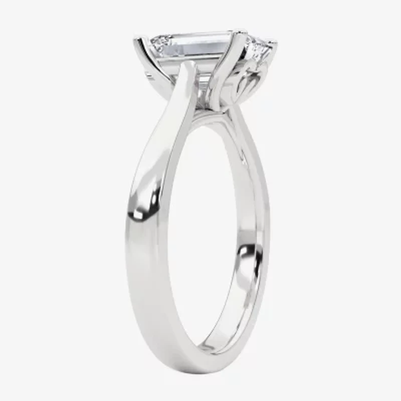 Grown Gorgeous (F, Vs2) Womens 2 1/4 CT. T.W. Lab White Diamond 14K Gold or Platinum Emerald-cut Solitaire Engagement Ring
