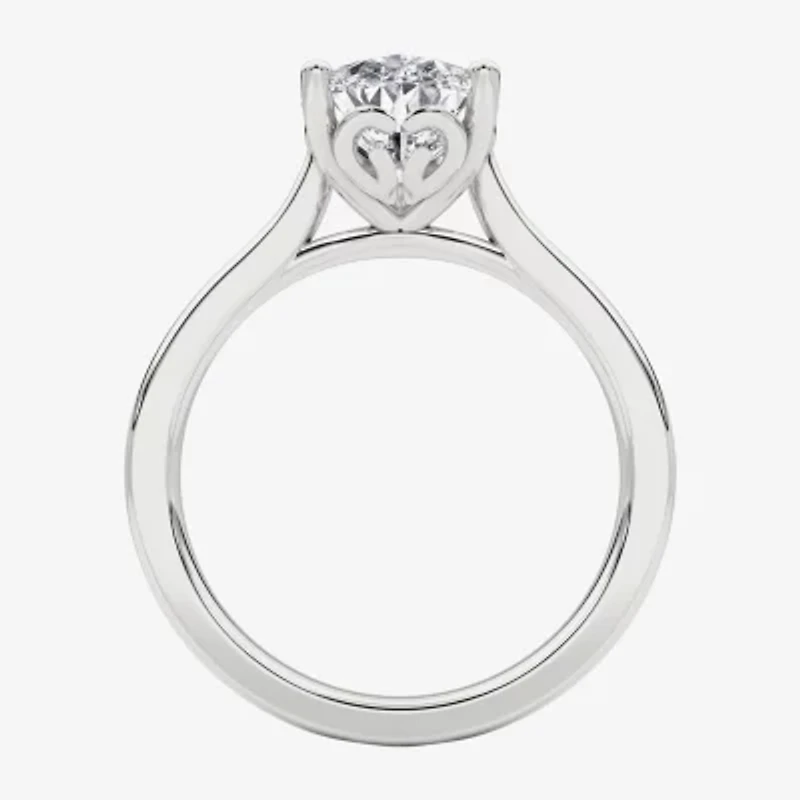 Grown Gorgeous (F, Vs2) Womens 2 1/4 CT. Lab White Diamond 14K Gold Pear Solitaire Engagement Ring