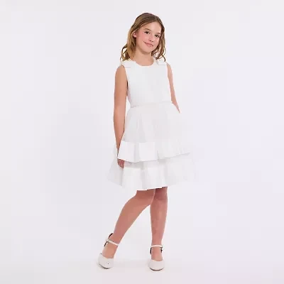Bonnie Jean Little & Big Kid Girls Flower Girl Sleeveless Fit + Flare Dress