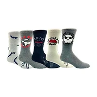 Mens 5 Pair Nightmare Before Christmas Crew Socks