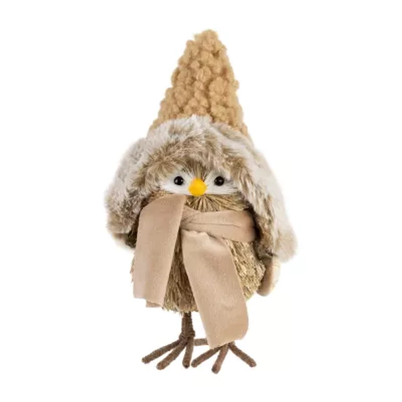 Northlight Woodland Bird With Hat Christmas Tabletop Decor