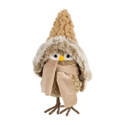 Northlight Woodland Bird With Hat Christmas Tabletop Decor