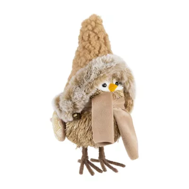 Northlight Woodland Bird With Hat Christmas Tabletop Decor