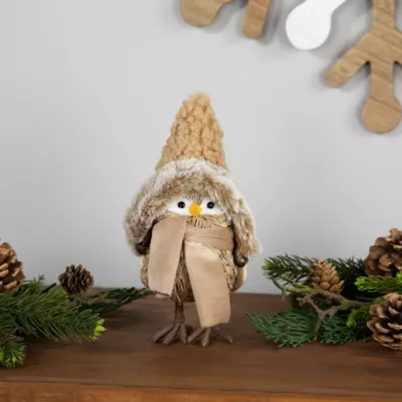 Northlight Woodland Bird With Hat Christmas Tabletop Decor
