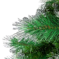 Northlight 6ft Twotone Spruce Pine Glitter Tip Medium Artificial 6 Foot Pine Christmas Tree