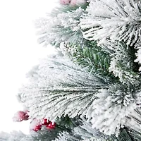 Northlight 6.5ft Full Flocked Fairfield Fir Artificial 6 1/2 Foot Flocked Pine Christmas Tree