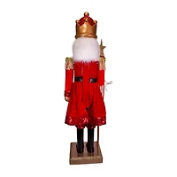 Kurt Adler Plastic Red And Gold King Christmas Nutcracker