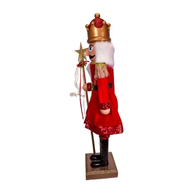 Kurt Adler Plastic Red And Gold King Christmas Nutcracker