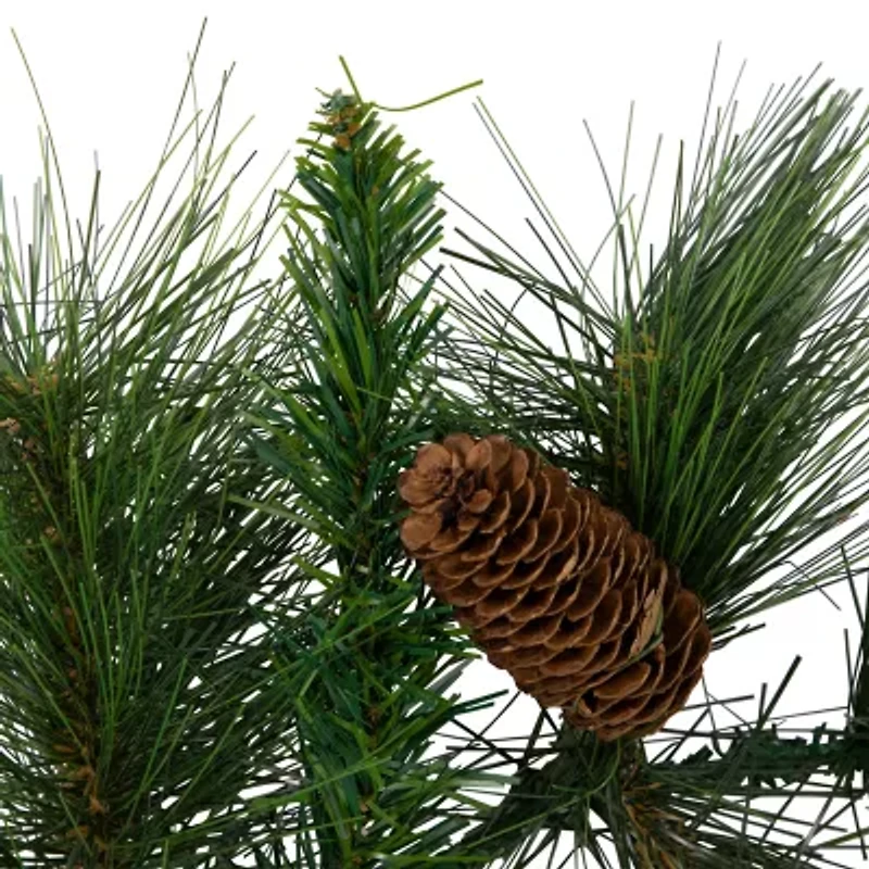 9' x 14'' White Valley Pine with Pine Cones Artificial Christmas Garland - Unlit