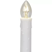 10ct White C7 Candle Pathway Markers Christmas Lights  8'' White Wire