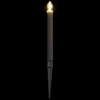 10ct White C7 Candle Pathway Markers Christmas Lights  8'' White Wire