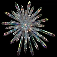 14'' Clear Lighted Iridescent Icicle Christmas Tree Topper - Clear Lights
