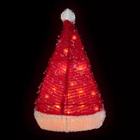 12.25'' Lighted Santa Hat Christmas Tree Topper  Clear Lights