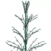 9' Black Pre-Lit Artificial Cascade Twig Christmas Tree - Green Lights
