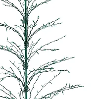 9' Black Pre-Lit Artificial Cascade Twig Christmas Tree - Green Lights