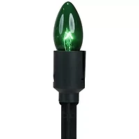 Set of 15 Lighted Red  Clear and Green C9 Christmas Pathway Marker Decor