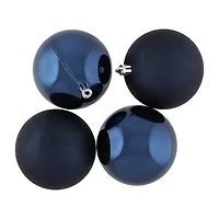 32ct Sapphire Blue Shatterproof 2-Finish Christmas Ball Ornaments 3.25'' (80mm)