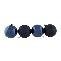 32ct Sapphire Blue Shatterproof 2-Finish Christmas Ball Ornaments 3.25'' (80mm)