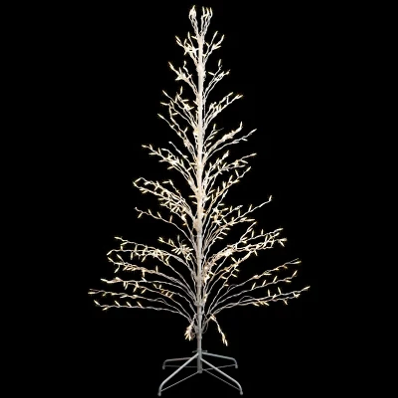 6' White Lighted Christmas Cascade Twig Tree Outdoor Decoration - Clear Lights