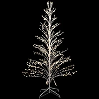 6' White Lighted Christmas Cascade Twig Tree Outdoor Decoration - Clear Lights