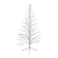 6' White Lighted Christmas Cascade Twig Tree Outdoor Decoration - Clear Lights