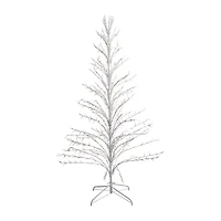 6' White Lighted Christmas Cascade Twig Tree Outdoor Decoration - Clear Lights