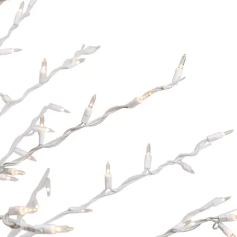 6' White Lighted Christmas Cascade Twig Tree Outdoor Decoration - Clear Lights