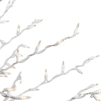 6' White Lighted Christmas Cascade Twig Tree Outdoor Decoration - Clear Lights