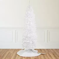 9' Pre-Lit Rapids White Pine Pencil Artificial Christmas Tree  Clear Lights