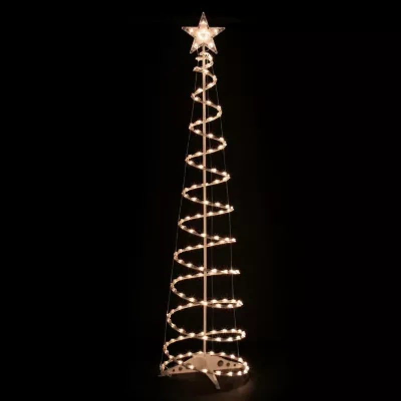Set of 3 Clear Lighted Spiral Christmas Trees - 3'  4'  and 6'