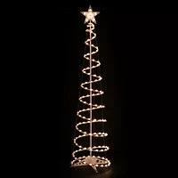Set of 3 Clear Lighted Spiral Christmas Trees - 3'  4'  and 6'