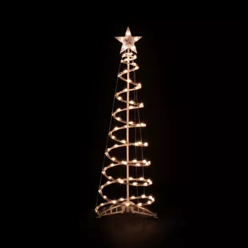 Set of 3 Clear Lighted Spiral Christmas Trees - 3'  4'  and 6'
