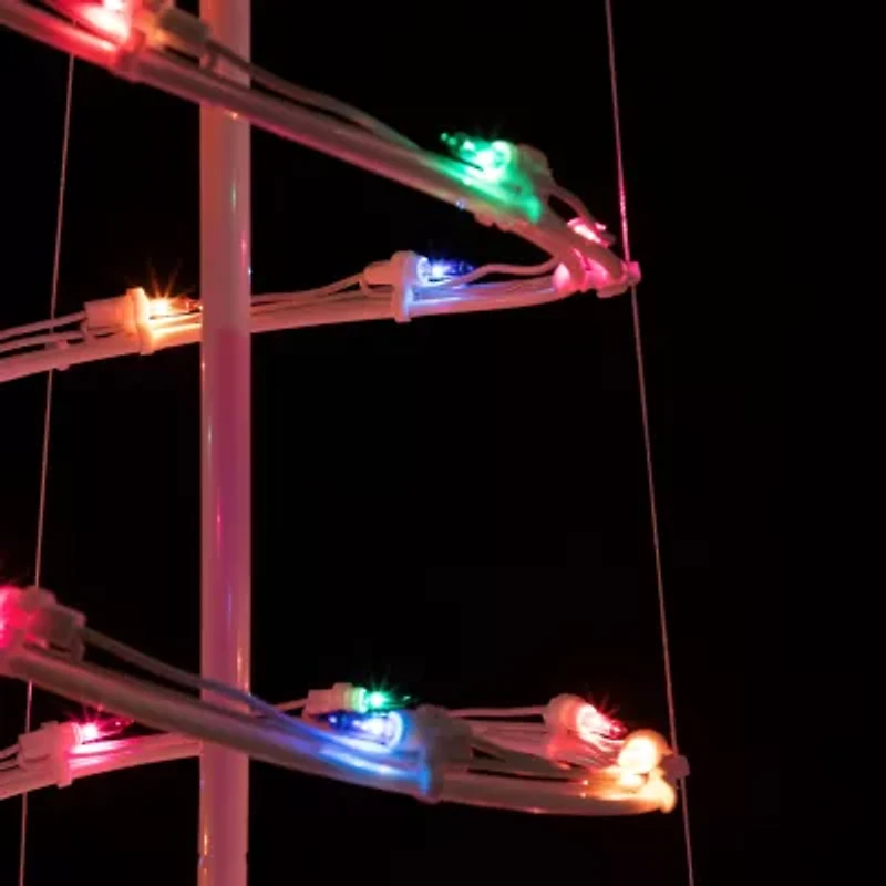 6' Pre-Lit Spiral Christmas Tree - Multi Color Lights