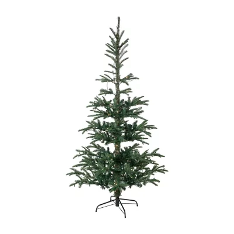6.5' Pre-Lit Nordmann Fir Artificial Christmas Tree  Warm Clear LED Lights