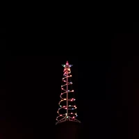 Set of 3 Lighted Multi-Color Spiral Christmas Trees - 3'  4'  and 6'