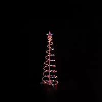 Set of 3 Lighted Multi-Color Spiral Christmas Trees - 3'  4'  and 6'