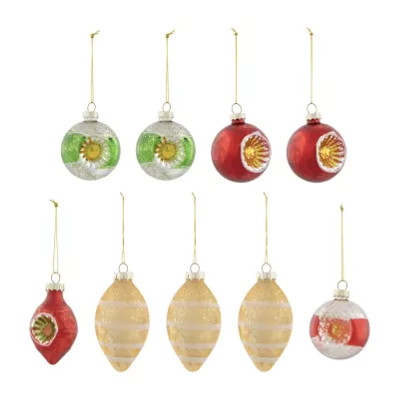 Northlight Refleor 2-Finish 9-pc. Christmas Ornament