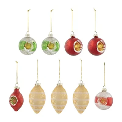 Northlight Refleor 2-Finish 9-pc. Christmas Ornament