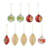 Northlight Refleor 2-Finish 9-pc. Christmas Ornament