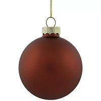Northlight Red 2-Finish Ball 9-pc. Christmas Ornament