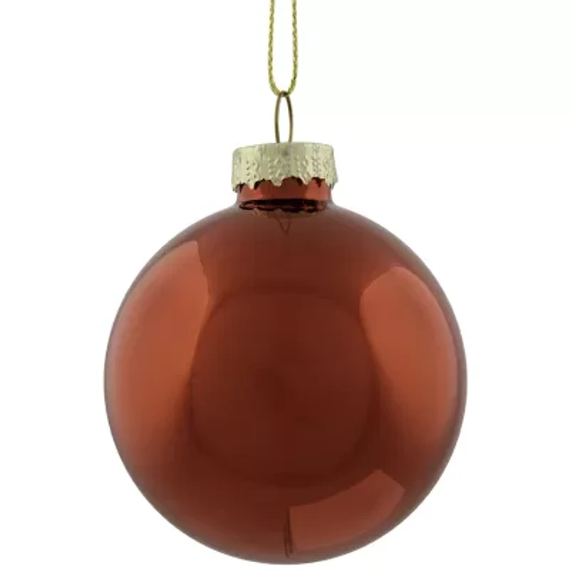 Northlight Red 2-Finish Ball 9-pc. Christmas Ornament