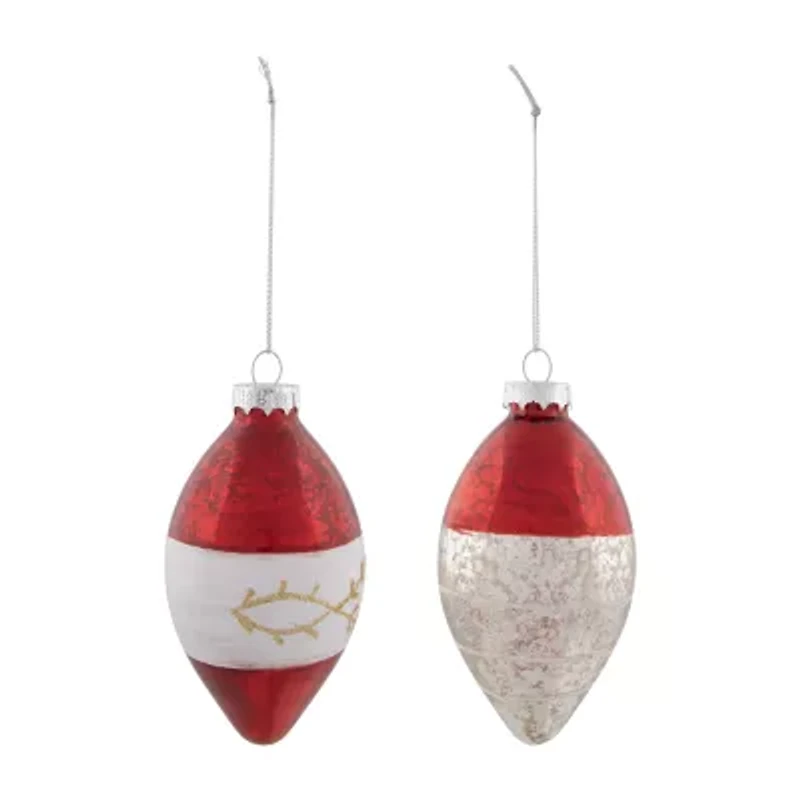 Northlight 2-Finish Finial Silver 9-pc. Christmas Ornament