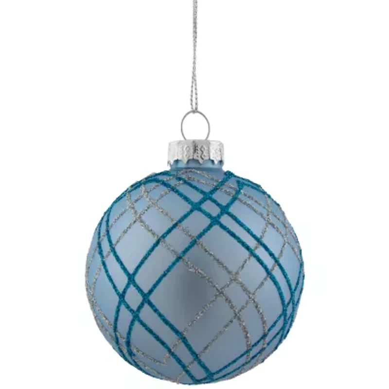 Northlight Glitter Glass Ball 4-pc. Christmas Ornament