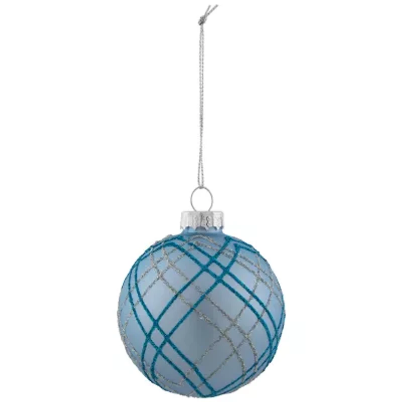 Northlight Glitter Glass Ball 4-pc. Christmas Ornament
